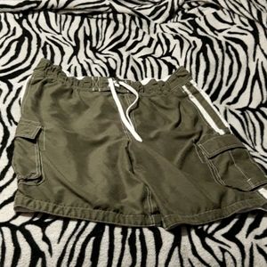Mossimo XL Khaki Grn Swim Cargo Shorts Mens